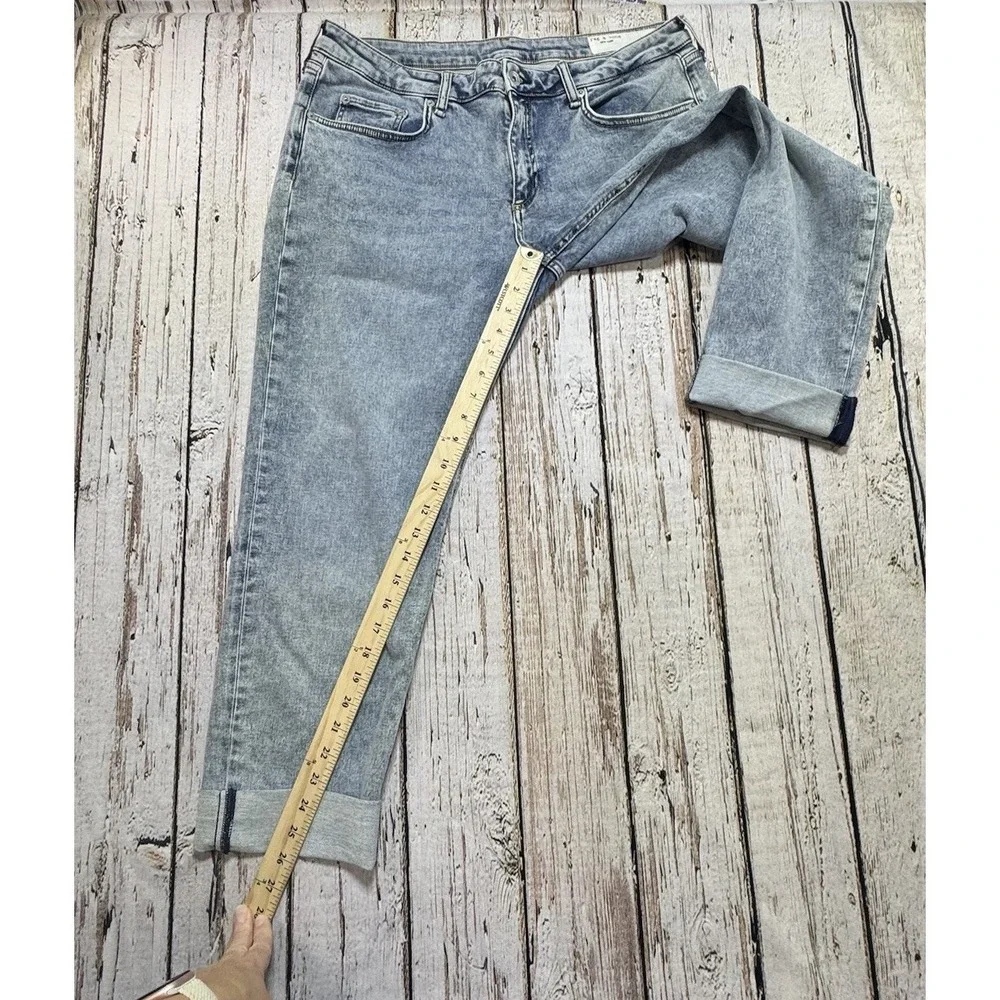 Rag & Bone Dre Low Rise Boyfriend Jeans Womens 31 Stretch Blue Made in USA